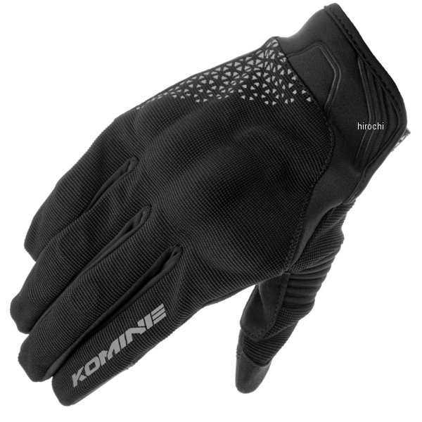 KOMINE 春夏モデル プロテクトメッシュグローブ ブレイブ ブラックデルタグレー XLサイズ