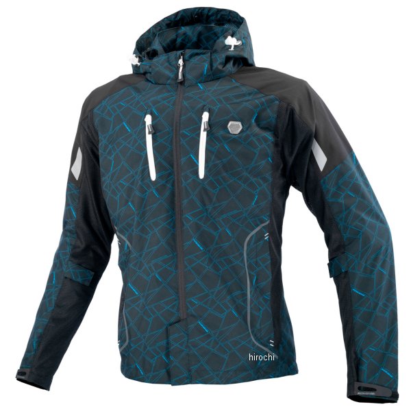 KOMINE 春夏モデル プロテクトハーフメッシュパーカ ゲンリ クラッシュブラック XLサイズ