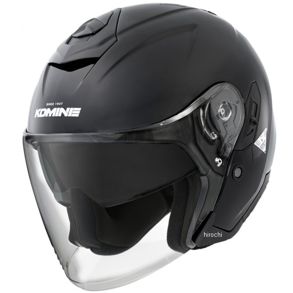 KOMINE FL コンポジット FRP ジェットヘルメット グロスブラック Lサイズ