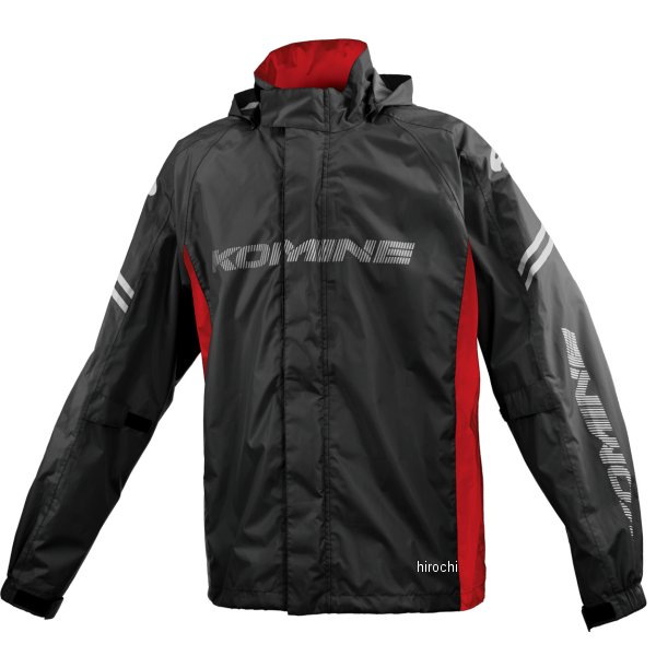 KOMINE 春夏モデル ブレスターレインウェア フィアート ブラックレッド 2XLサイズ