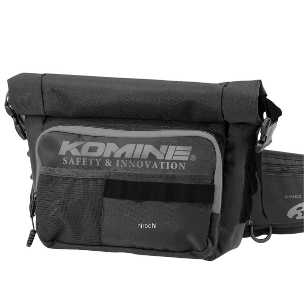 KOMINE 春夏モデル ウォータープルーフウエストバッグ ブラック 5L