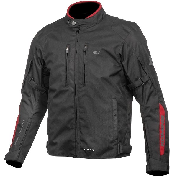 KOMINE 秋冬モデル プロテクトショートウインタージャケット ブラック/赤 Lサイズ