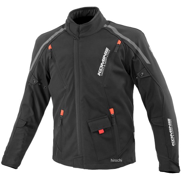 KOMINE 秋冬モデル プロテクトソフトシェルジャケット ソリアーノ 黒 3XLサイズ