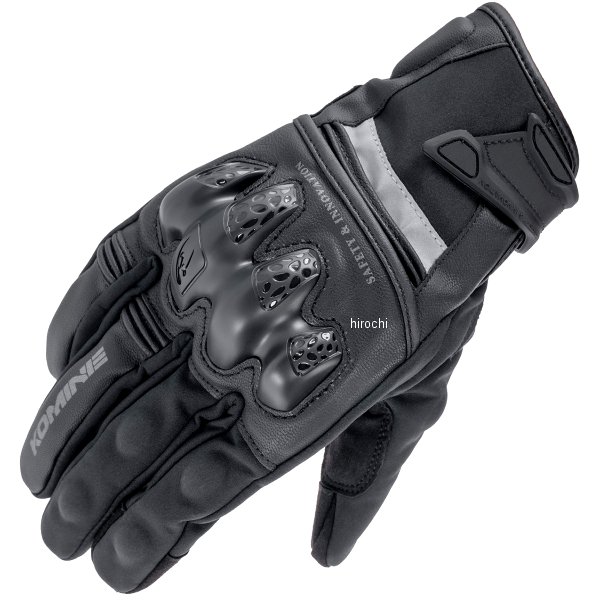 KOMINE 秋冬モデル プロテクトウインドプルーフウォームグローブHG 黒 Lサイズ