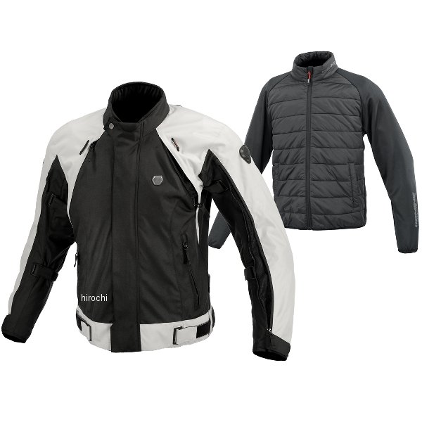 KOMINE 秋冬モデル フルイヤーシステムジャケットセット ライトグレー 3XLサイズ