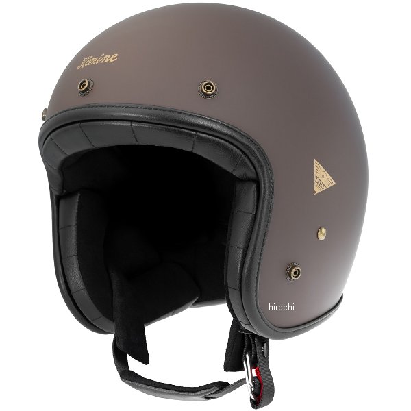 KOMINE ヘリテージレザージェットヘルメット マットブラウン Mサイズ