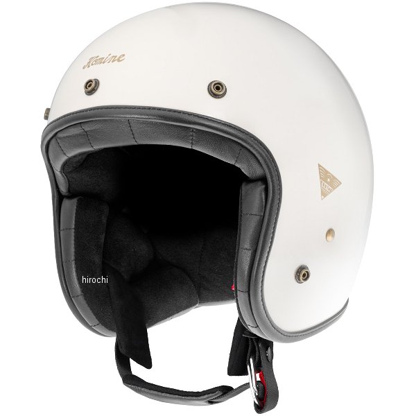 KOMINE ヘリテージレザージェットヘルメット オフホワイト XLサイズ