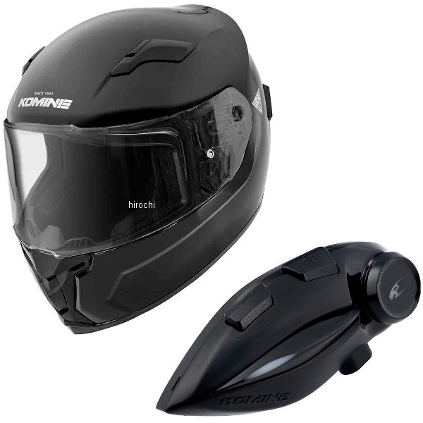 HK-170+i  KOMINE フルフェイスヘルメット&モーターサイクルインターカム グロスブラック Mサイズ