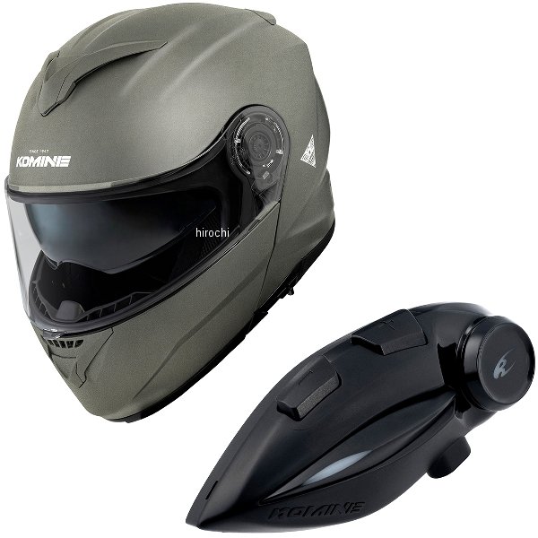 HK-171+i  KOMINE フルフェイスヘルメット&モーターサイクルインターカム ガンメタル Lサイズ