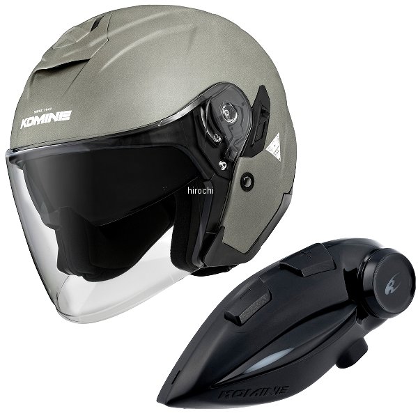 HK-172+i  KOMINE フルフェイスヘルメット&モーターサイクルインターカム ガンメタル XLサイズ