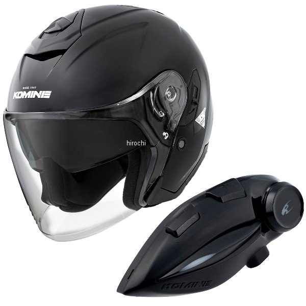 HK-172+i  KOMINE フルフェイスヘルメット&モーターサイクルインターカム グロスブラック Lサイズ