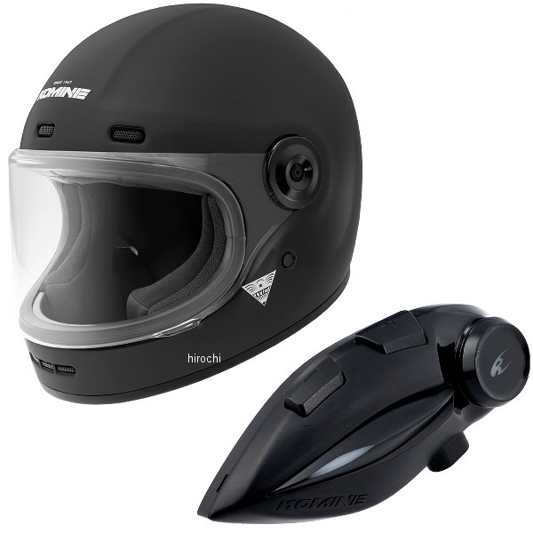 HK-190+i  KOMINE フルフェイスヘルメット&モーターサイクルインターカム マットブラック Lサイズ