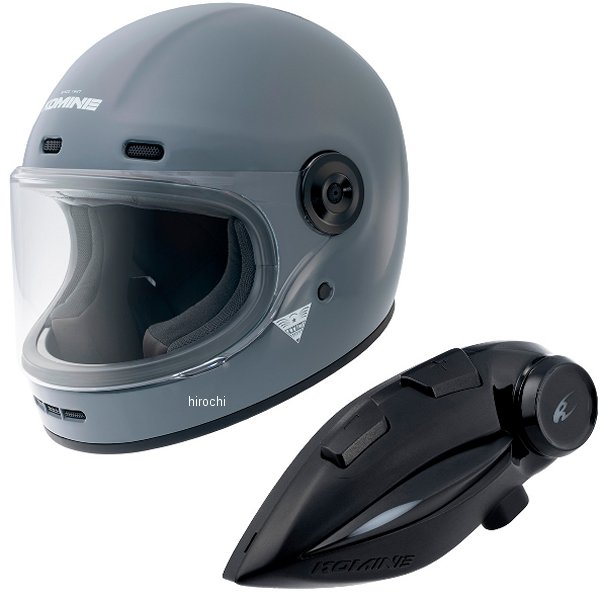 HK-190+i  KOMINE フルフェイスヘルメット&モーターサイクルインターカム バサルトグレー Lサイズ