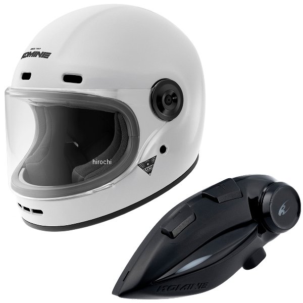 HK-190+i  KOMINE フルフェイスヘルメット&モーターサイクルインターカム パールホワイト Lサイズ