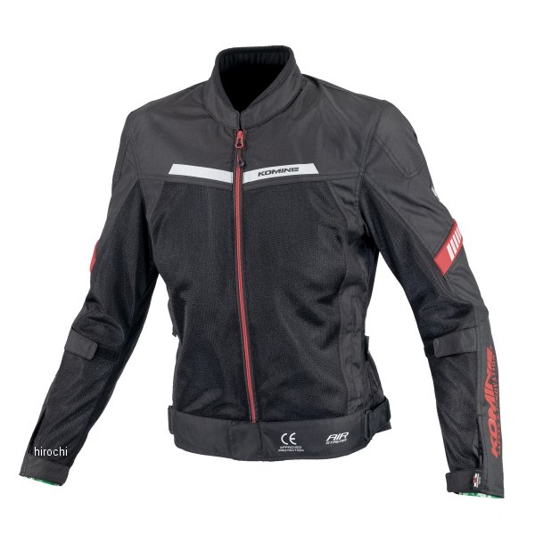 JK-177  KOMINE 2025年春夏モデル エニグマライト ハーフメッシュジャケット 黒/赤 XLサイズ