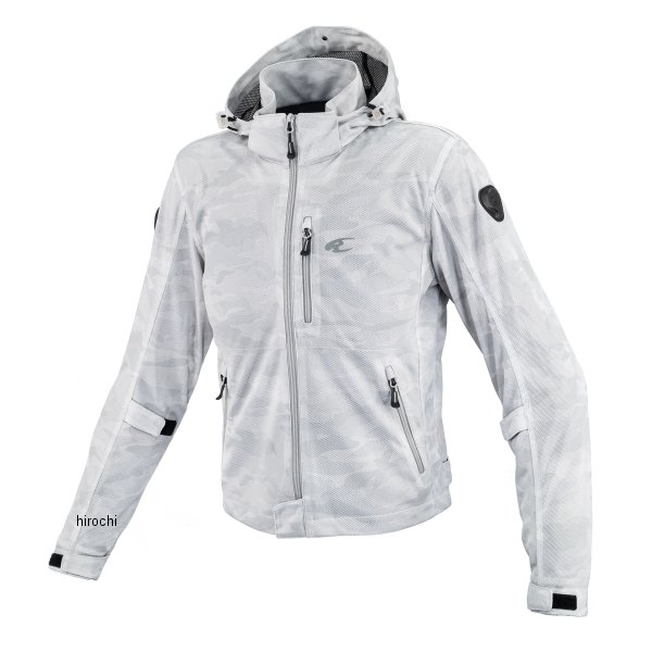 JK-176  KOMINE 2025年春夏モデル エニグマライト メッシュパーカ シルバー/カモ Lサイズ