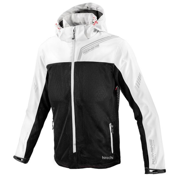 JK-179  KOMINE 2025年春夏モデル エニグマライト ハーフメッシュパーカ ライトグレー/黒 XLサイズ