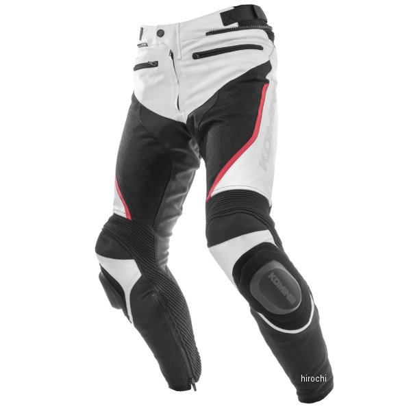 PK-757  KOMINE 2025年春夏モデル R-SPEC レザーメッシュパンツ 白 Mサイズ