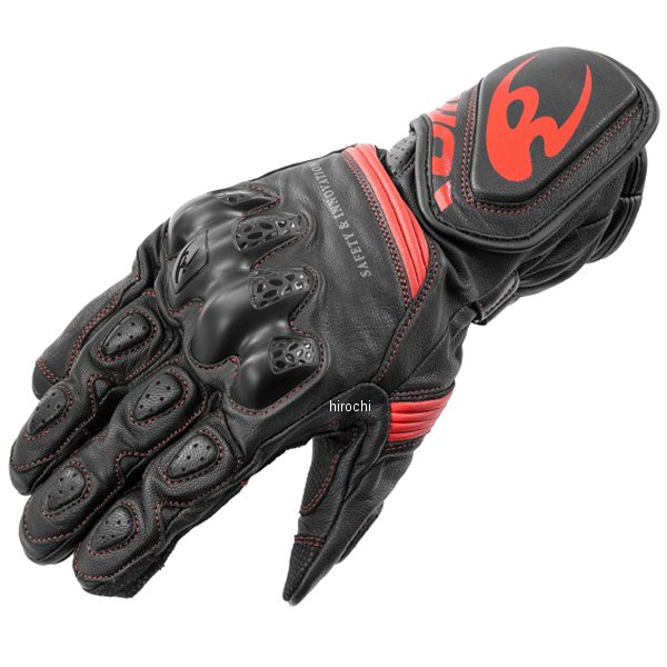 GK-266  KOMINE 2025年春夏モデル レーシンググローブ 黒/赤 3XLサイズ