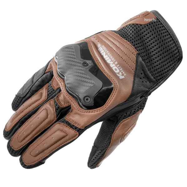 GK-267  KOMINE 2025年春夏モデル ショットガンメッシュグローブ ブラウン 3XLサイズ