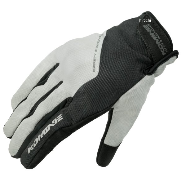 GK-270  KOMINE 2025年春夏モデル プロテクトメッシュグローブ シルバー Sサイズ