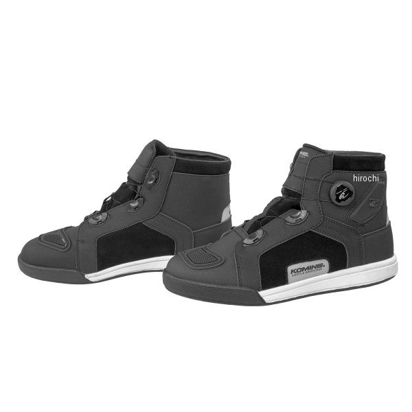 BK-300  KOMINE 2025年モデル ダイヤルフィットWPマイクロファイバースニーカー 黒 27.0cm