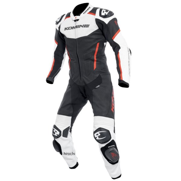 S-56  KOMINE 2025年春夏モデル レーシングレザースーツ 白/黒 3XLサイズ