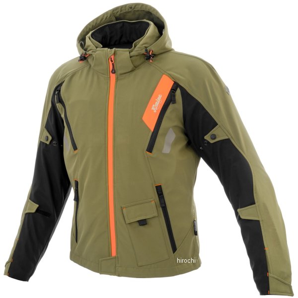 KOMINE 2025年秋冬モデル JK-637 エニグマG2ソフトシェルジャケット ソリアーノ2 オリーブ Lサイズ