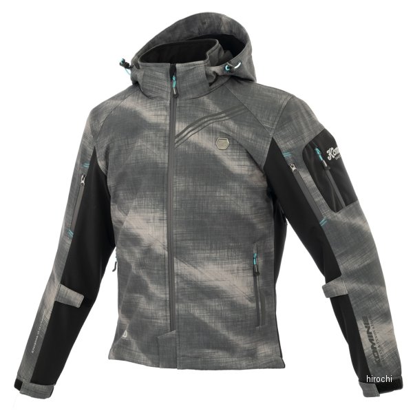 KOMINE 2025年秋冬モデル JK-5795 エニグマG2 ソフトシェルパーカ スモーク XLサイズ