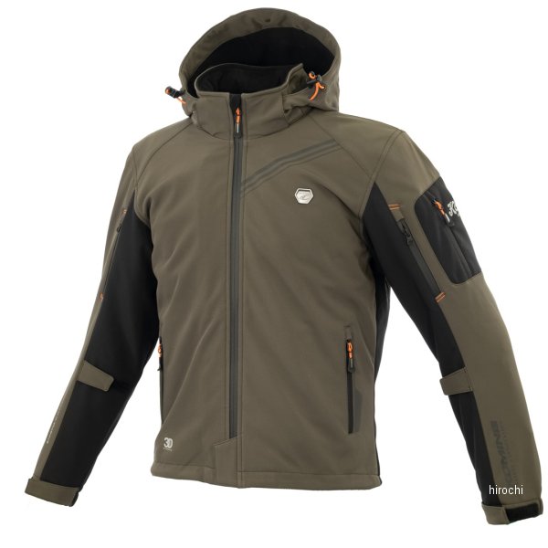 KOMINE 2025年秋冬モデル JK-5795 エニグマG2 ソフトシェルパーカ オリーブ XLサイズ