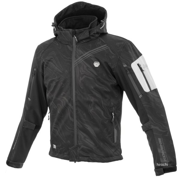 KOMINE 2025年秋冬モデル JK-5795 エニグマG2 ソフトシェルパーカ ブラック マーブル WLサイズ