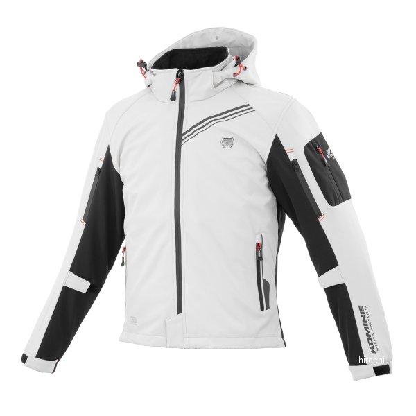 KOMINE 2025年秋冬モデル JK-5795 エニグマG2 ソフトシェルパーカ ライトグレー ブラック 2XLサイズ