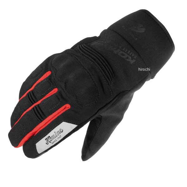 KOMINE 2025年秋冬モデル GK-859 プロテクトウインターグローブ-ランパート ブラック レッド Lサイズ