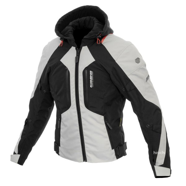 KOMINE 2025年秋冬モデル JK-638 エニグマG2ウインタージャケット-クオンタム ライトグレー ブラック 2XLサイズ