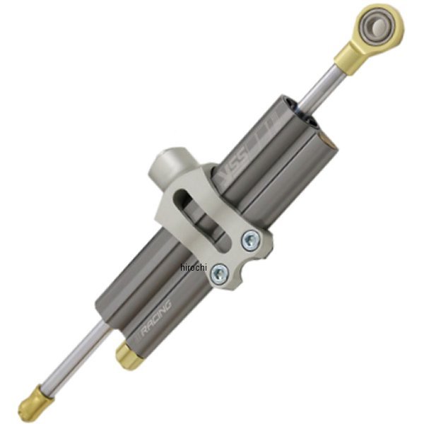 ステアリングダンパー Aクランプ 全長120mm プラチナ