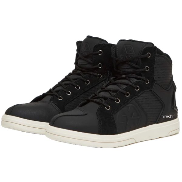 防水ライディングシューズ 黒 43サイズ(28.0cm)