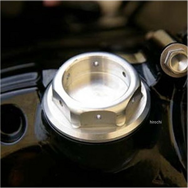 オイルフィラーキャップ HEXAタイプ カワサキ、スズキ シルバー