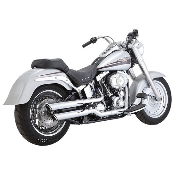 VANCE&HINES スリップオンマフラー ツインスラッシュ 3インチ 07年-09年 ソフテイル 黒