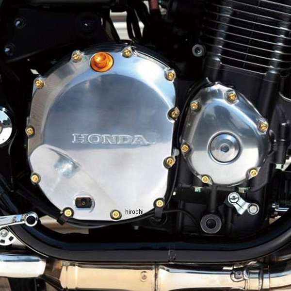 24Kメッキ ステンレスR クランクケースカバーネジセット ホンダ ゴールド