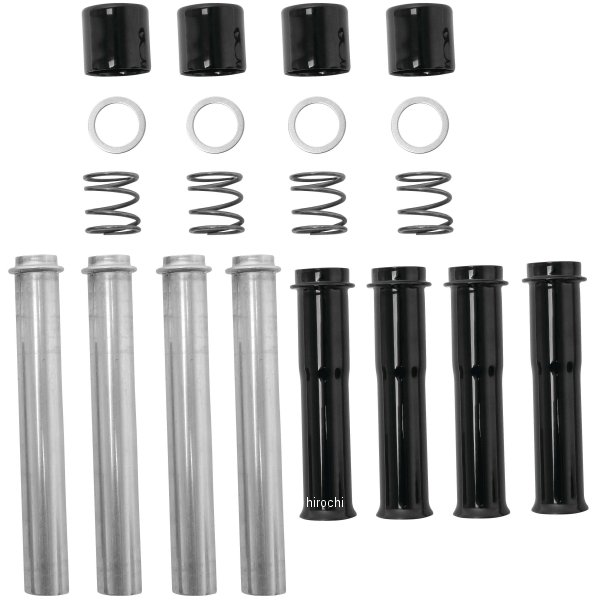 482169  S&S Cycle プッシュロッド カバー スプリング キット 99年-21年 FLH、FLT 黒