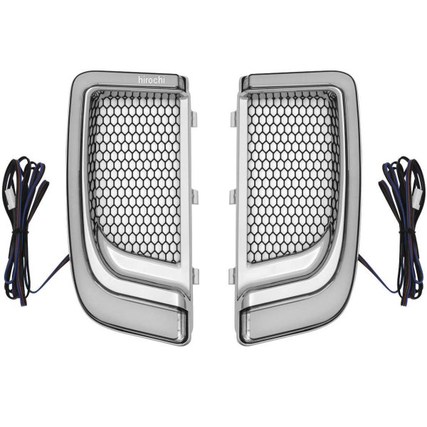 トレーサーLED フェアリングロワーグリル 14年-19年 FLHT、FTRK、FLTRU クローム