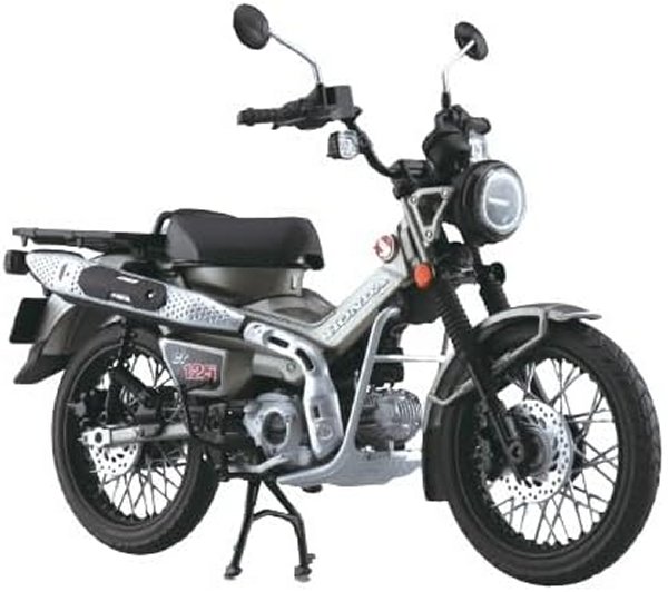 アオシマ スカイネット1/12 完成品プラモ ホンダ CT125 ハンターカブ マットアーマードシルバーメタリック