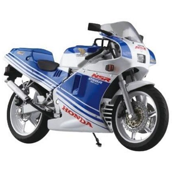 アオシマ スカイネット1/12 完成品プラモ ホンダ NSR250R '88 テラブルー/ロスホワイト