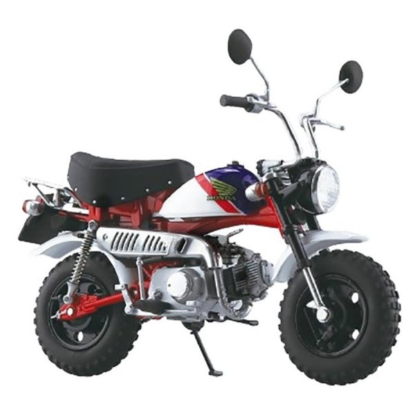アオシマ スカイネット1/12 完成品プラモ ホンダ モンキー・スペシャル シャスタホワイト トリコロール