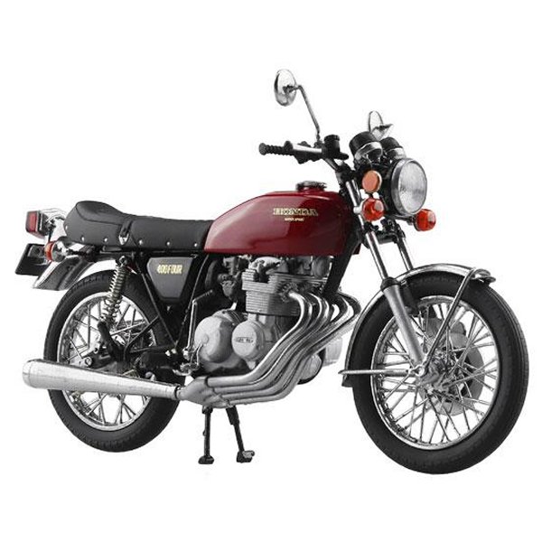アオシマ スカイネット1/12 完成品プラモ ホンダ CB400FOUR ライトルビーレッド