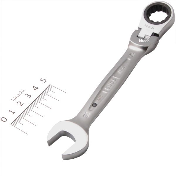 首振ラチェット めがねレンチ サイズ 16mm 長さ 179mm