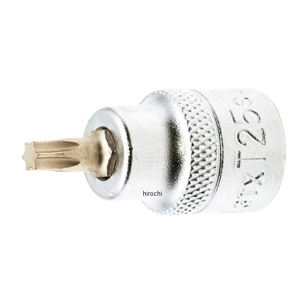 ショートトルクスソケット 強力タイプ T25 長さ35mm 差込角9.5mm (3/8インチ)