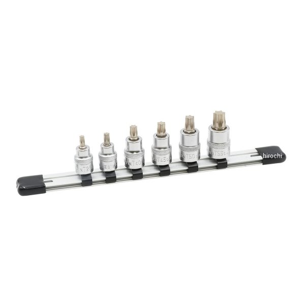 ショートトルクスソケット 6点セット 強力タイプ ホルダー付