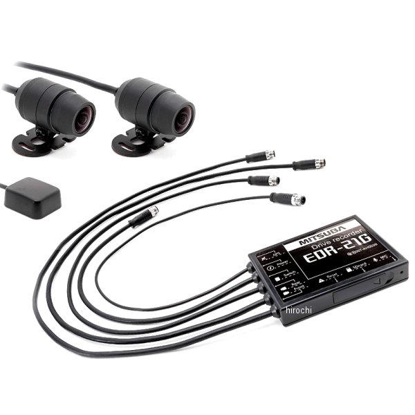 バイク用ドライブレコーダー 前後2カメラ GPS付き