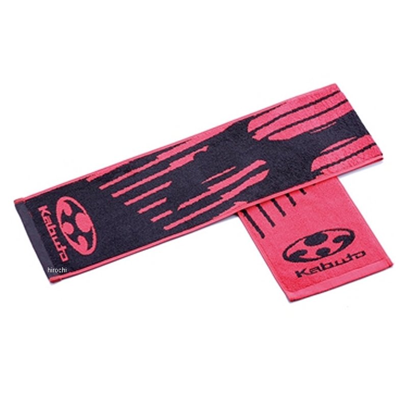 ロゴタオル 120×20㎝  黒/赤